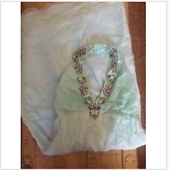 WDNY 100% SILK EMBELLISHMENT BEADED BOHO ETHEREAL FAIRY HALTER DRESS 8 M - Picture 7 of 7